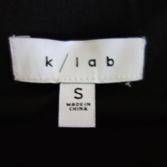 NWT $58 K / LAB Black Evening Shoulder Ties Mixed Velvet Slip Dress – Small - Picture 8 of 10